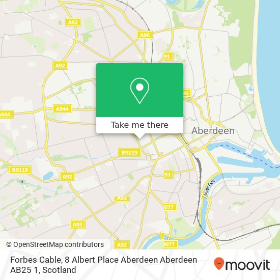 Forbes Cable, 8 Albert Place Aberdeen Aberdeen AB25 1 map