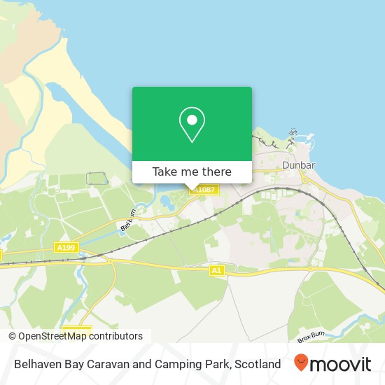 Belhaven Bay Caravan and Camping Park map