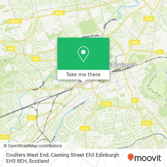 Coulters West End, Canning Street Eh3 Edinburgh EH3 8EH map