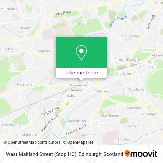 West Maitland Street (Stop HC), Edinburgh map