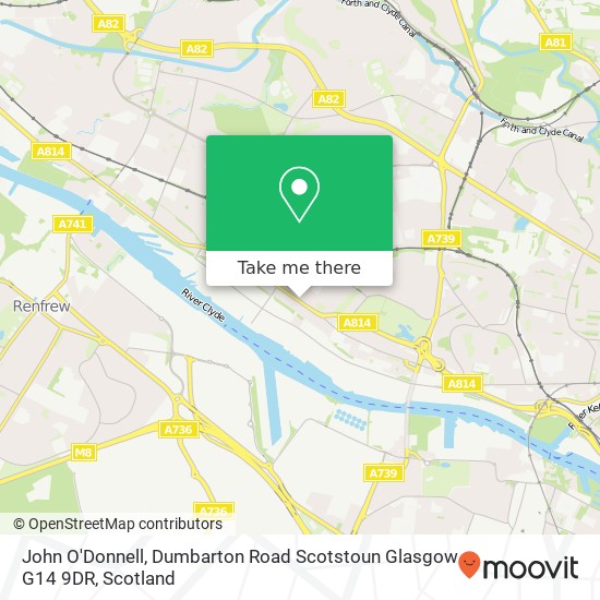 John O'Donnell, Dumbarton Road Scotstoun Glasgow G14 9DR map