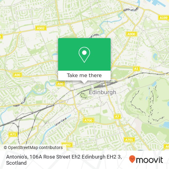 Antonio's, 106A Rose Street Eh2 Edinburgh EH2 3 map