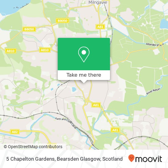 5 Chapelton Gardens, Bearsden Glasgow map