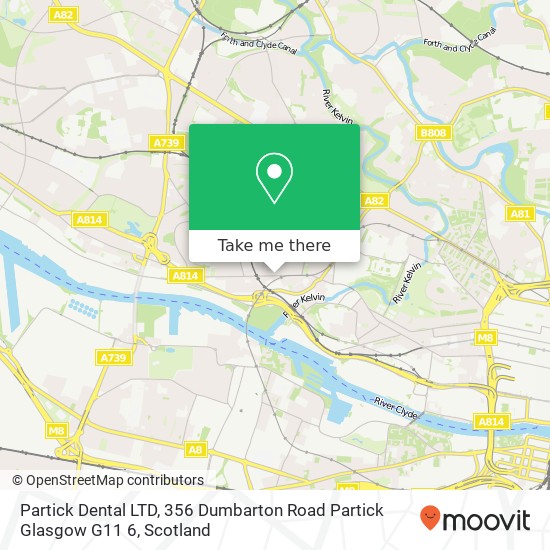 Partick Dental LTD, 356 Dumbarton Road Partick Glasgow G11 6 map