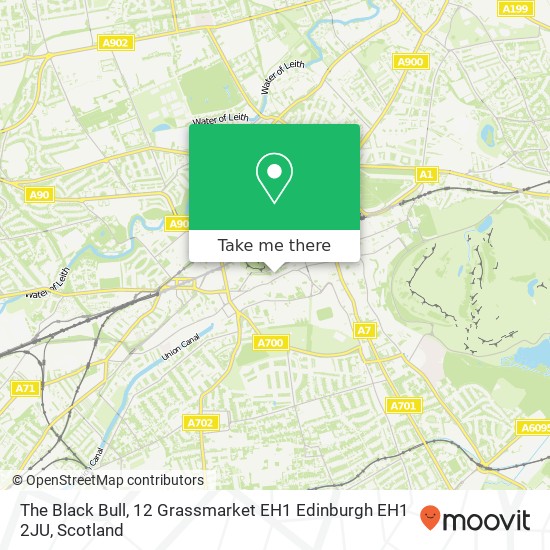 The Black Bull, 12 Grassmarket EH1 Edinburgh EH1 2JU map