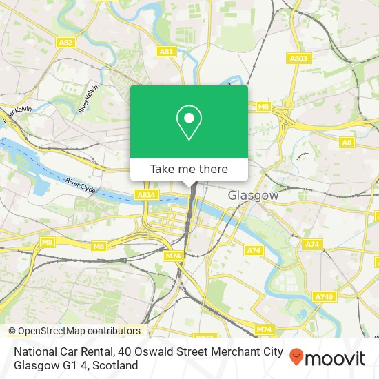 National Car Rental, 40 Oswald Street Merchant City Glasgow G1 4 map