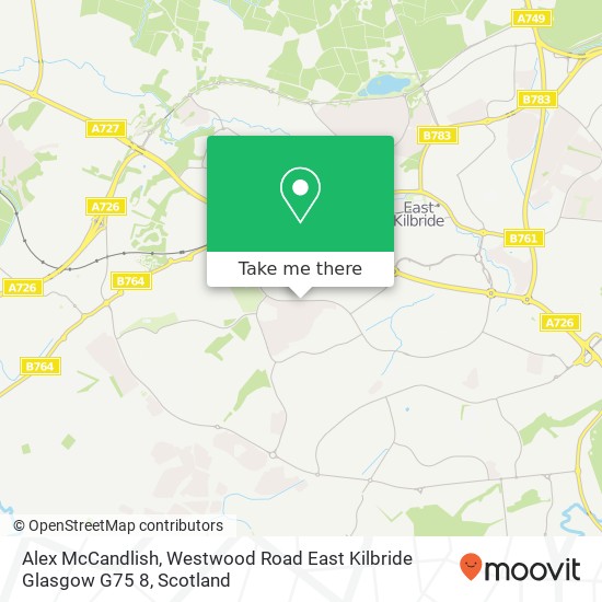 Alex McCandlish, Westwood Road East Kilbride Glasgow G75 8 map