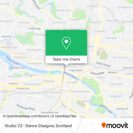Studio 22 - Dance Glasgow map