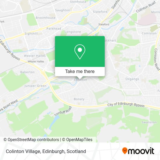 How to get to Colinton Village, Edinburgh by bus or train?