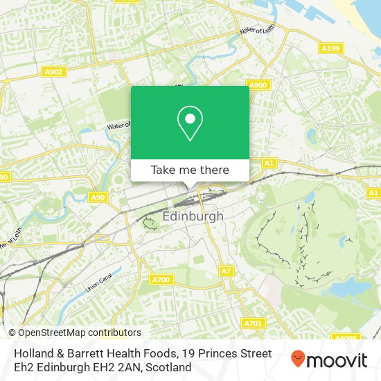 Holland & Barrett Health Foods, 19 Princes Street Eh2 Edinburgh EH2 2AN map