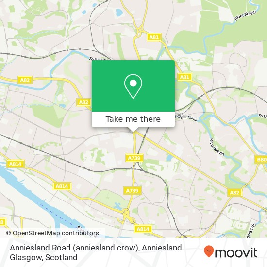Anniesland Road (anniesland crow), Anniesland Glasgow map