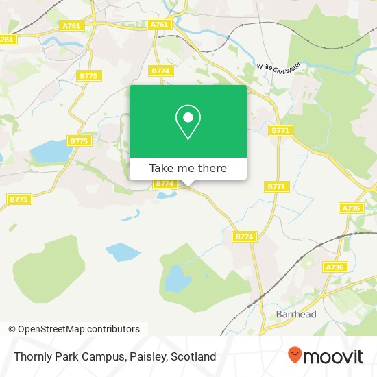 Thornly Park Campus, Paisley map