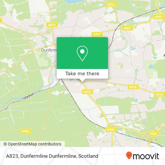 A823, Dunfermline Dunfermline map