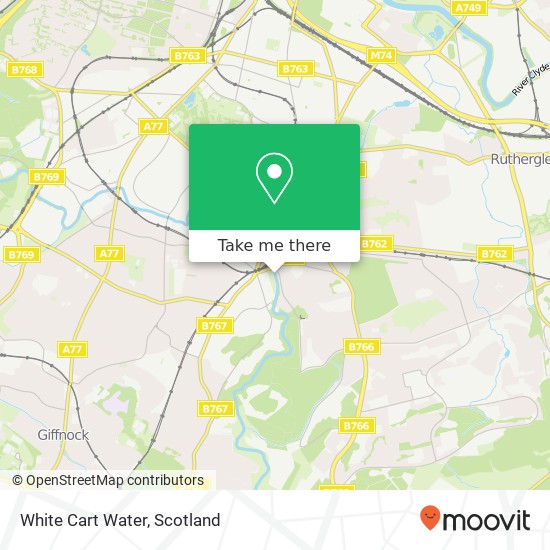 White Cart Water map
