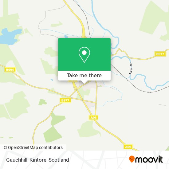 Gauchhill, Kintore map