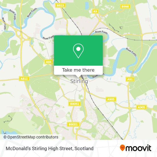 McDonald's Stirling High Street map