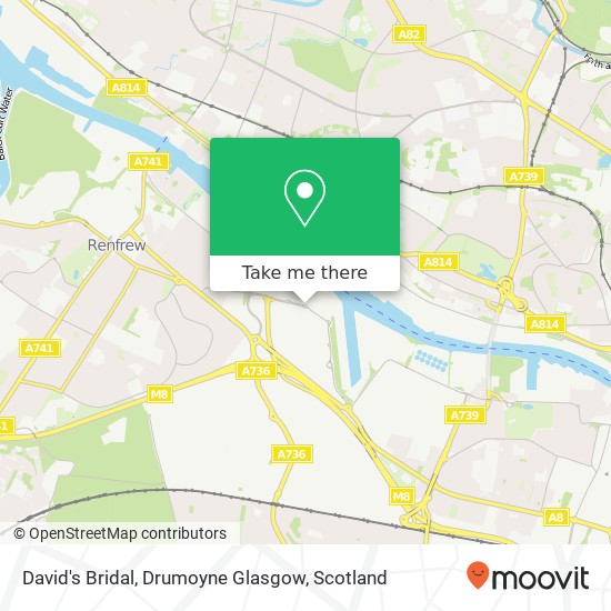 David's Bridal, Drumoyne Glasgow map