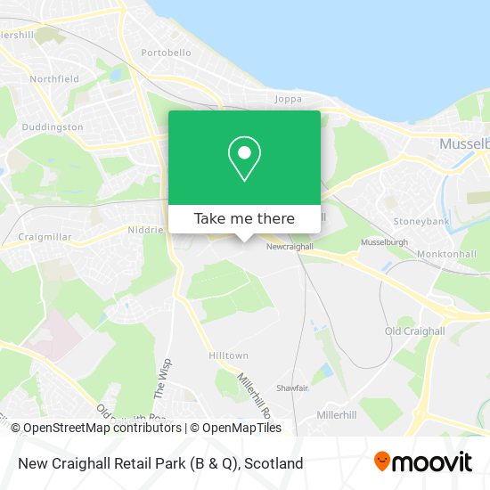 New Craighall Retail Park (B & Q) map