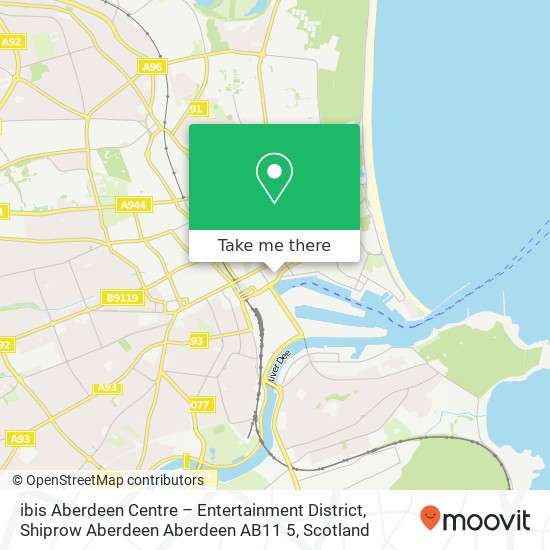 ibis Aberdeen Centre – Entertainment District, Shiprow Aberdeen Aberdeen AB11 5 map