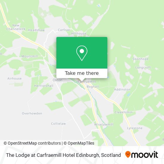 The Lodge at Carfraemill Hotel Edinburgh map