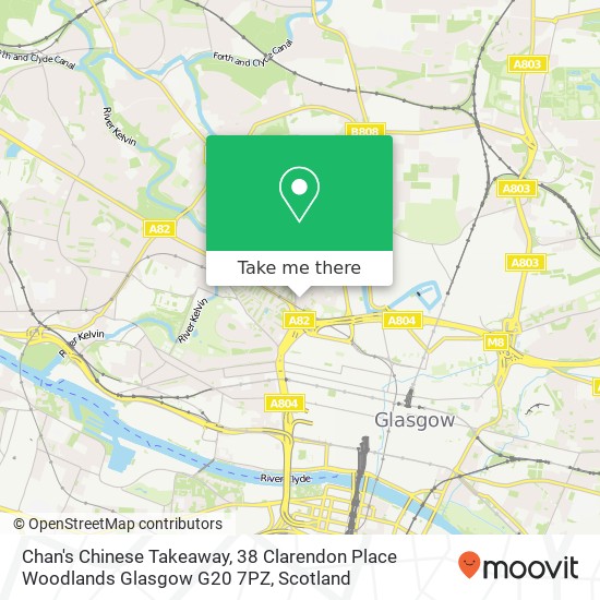 Chan's Chinese Takeaway, 38 Clarendon Place Woodlands Glasgow G20 7PZ map