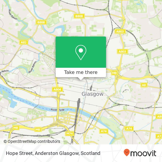 Hope Street, Anderston Glasgow map