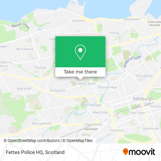 Fettes Police HQ map