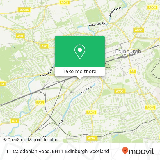 11 Caledonian Road, EH11 Edinburgh map