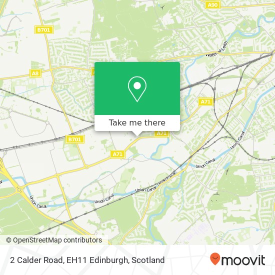 2 Calder Road, EH11 Edinburgh map