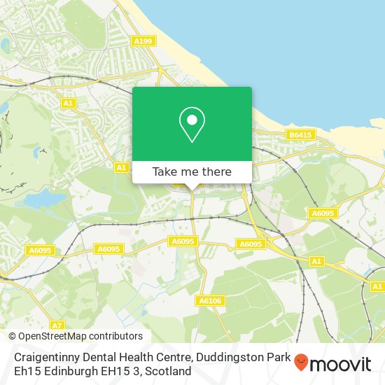 Craigentinny Dental Health Centre, Duddingston Park Eh15 Edinburgh EH15 3 map