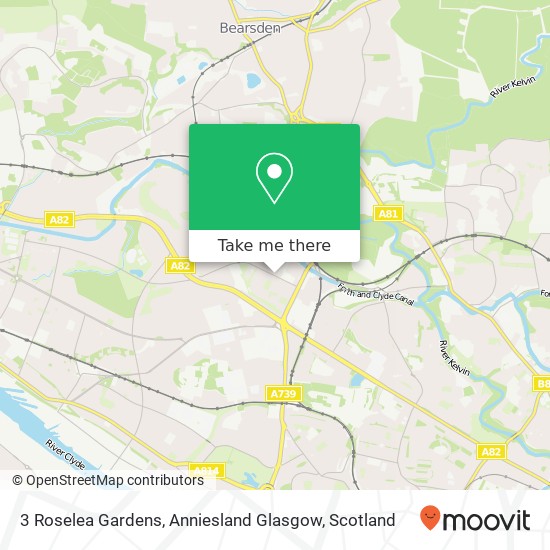 3 Roselea Gardens, Anniesland Glasgow map