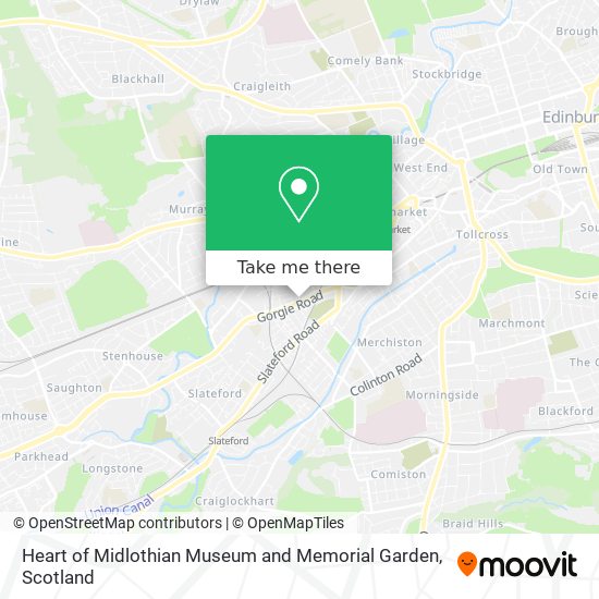 Heart of Midlothian Museum and Memorial Garden map