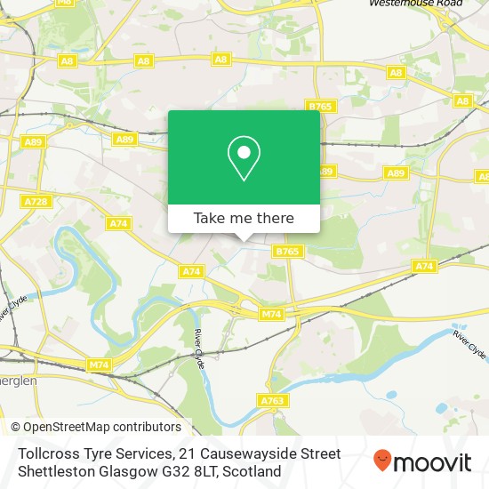 Tollcross Tyre Services, 21 Causewayside Street Shettleston Glasgow G32 8LT map
