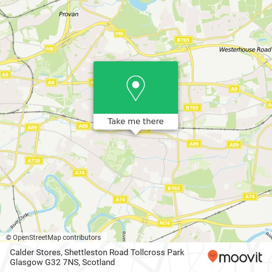 Calder Stores, Shettleston Road Tollcross Park Glasgow G32 7NS map