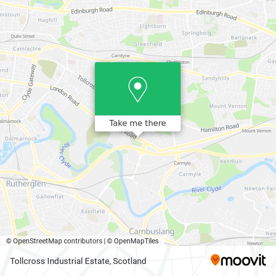 Tollcross Industrial Estate map