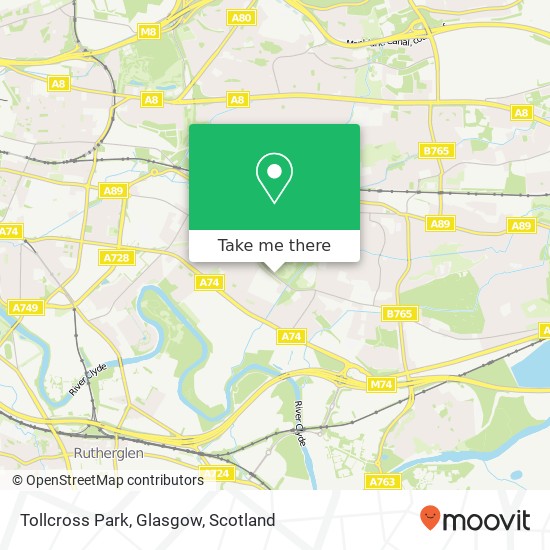 Tollcross Park, Glasgow map