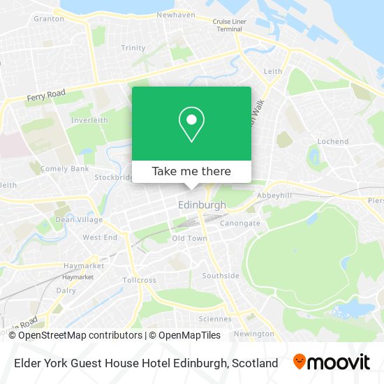 Elder York Guest House Hotel Edinburgh map