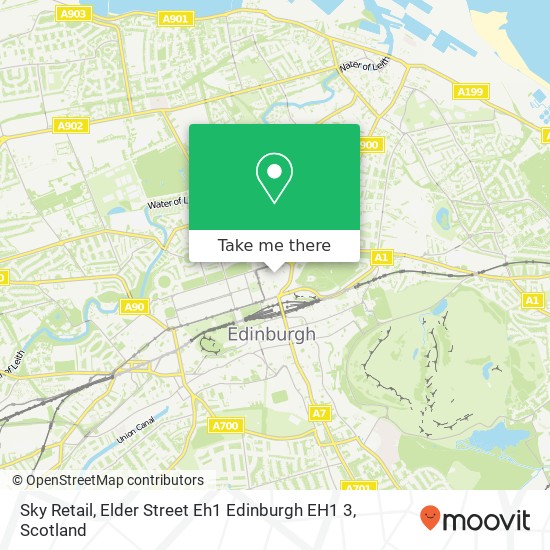 Sky Retail, Elder Street Eh1 Edinburgh EH1 3 map