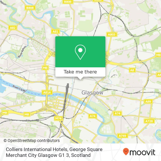 Colliers International Hotels, George Square Merchant City Glasgow G1 3 map