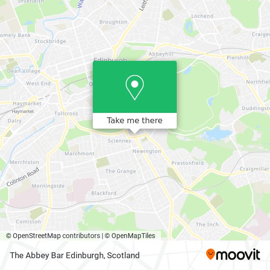 The Abbey Bar Edinburgh map
