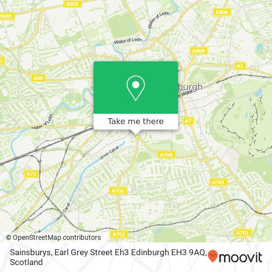 Sainsburys, Earl Grey Street Eh3 Edinburgh EH3 9AQ map
