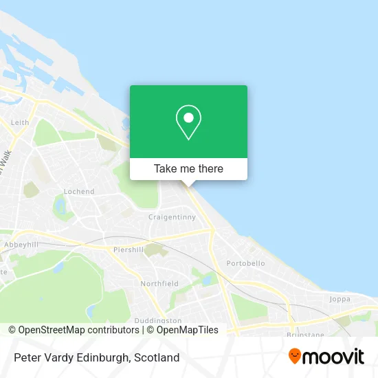 Peter Vardy Edinburgh map