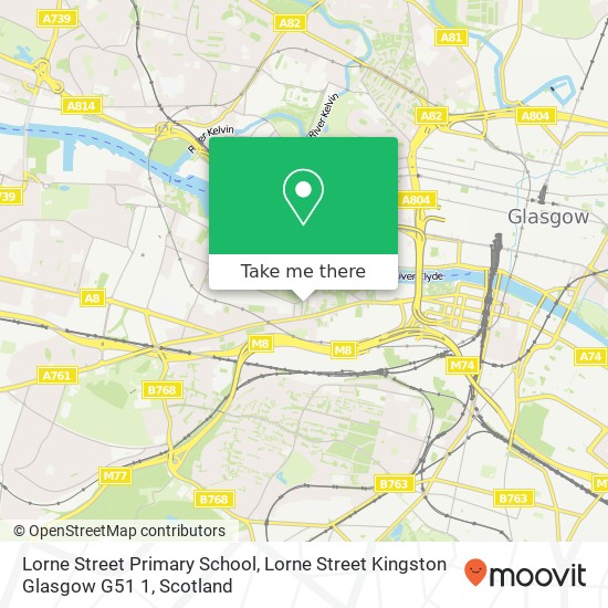 Lorne Street Primary School, Lorne Street Kingston Glasgow G51 1 map