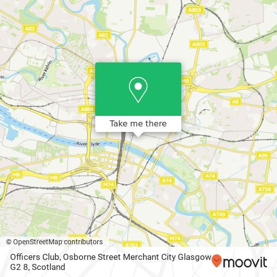 Officers Club, Osborne Street Merchant City Glasgow G2 8 map