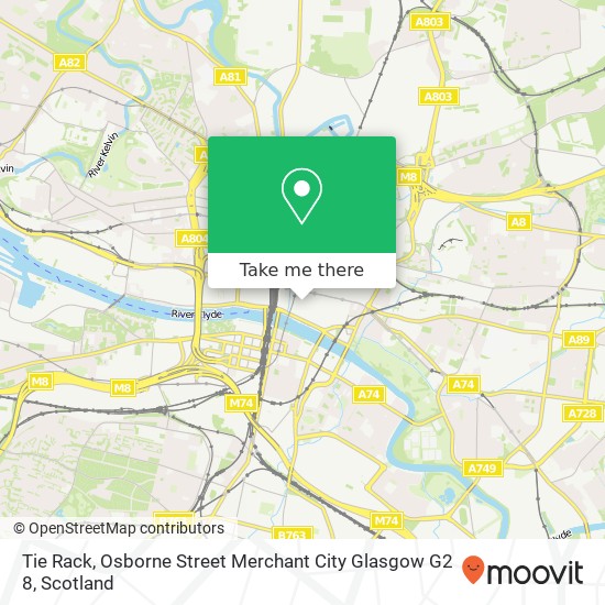 Tie Rack, Osborne Street Merchant City Glasgow G2 8 map