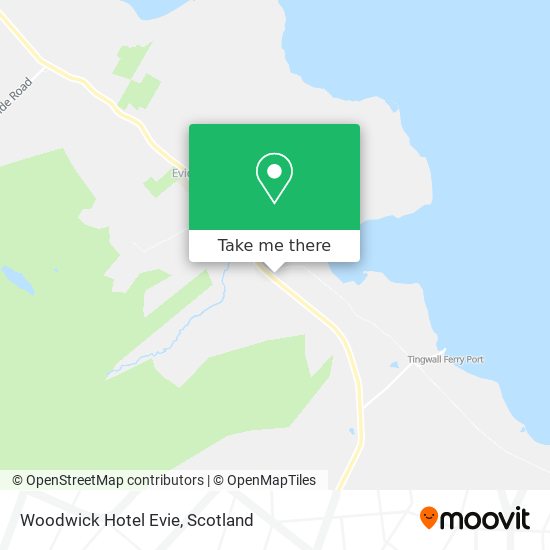 Woodwick Hotel Evie map