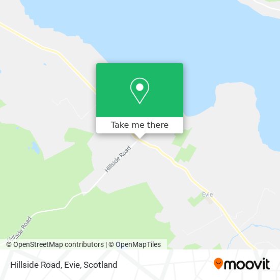 Hillside Road, Evie map