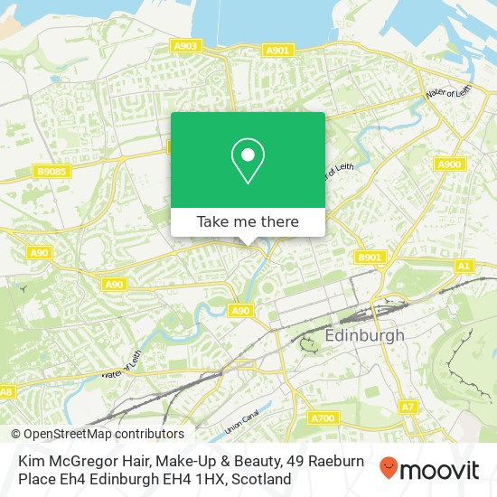 Kim McGregor Hair, Make-Up & Beauty, 49 Raeburn Place Eh4 Edinburgh EH4 1HX map