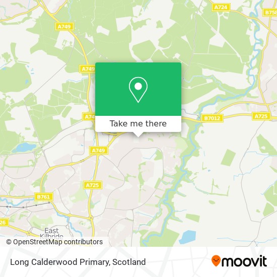 Long Calderwood Primary map