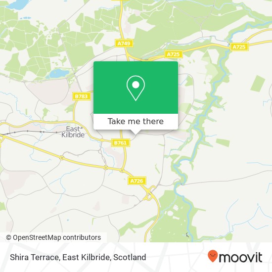 Shira Terrace, East Kilbride map